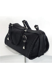Current Boutique-Bottega Veneta - Black Pebbled Leather Handbag