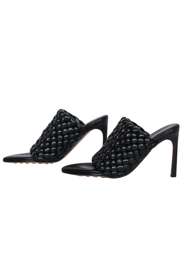 Current Boutique-Bottega Veneta - Black Quilted Leather Mule Heel Sz 8
