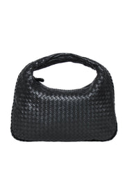 Current Boutique-Bottega Veneta - Black Woven Leather "Intrecciato" Hobo Bag