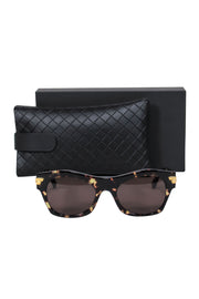Current Boutique-Bottega Veneta - Brown Tortoise Shell Wayfarer Sunglasses