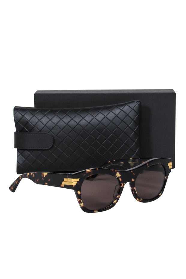 Current Boutique-Bottega Veneta - Brown Tortoise Shell Wayfarer Sunglasses