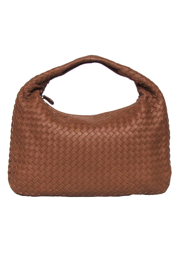 Current Boutique-Bottega Veneta - Brown Woven Leather Hobo Bag