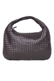 Current Boutique-Bottega Veneta - Dark Brown Woven Leather "Intrecciato" Hobo Bag