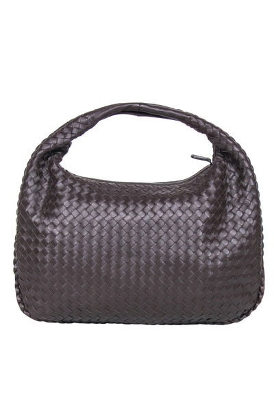 Current Boutique-Bottega Veneta - Dark Brown Woven Leather "Intrecciato" Hobo Bag