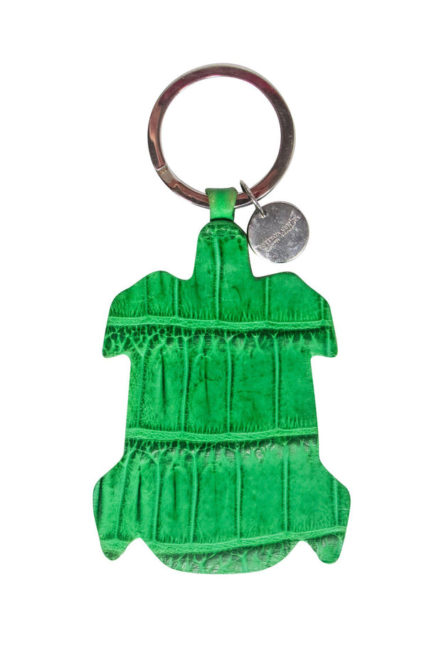 Current Boutique-Bottega Veneta - Green Alligator Turtle Keychain