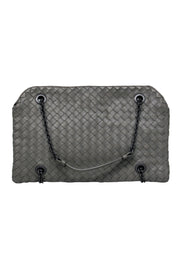 Current Boutique-Bottega Veneta - Olive Green Woven Handbag w/ Chain Strap