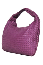 Current Boutique-Bottega Veneta - Purple Woven Leather Hobo Bag