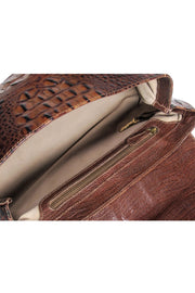 Current Boutique-Brahmin - Brown Alligator Embossed Handbag