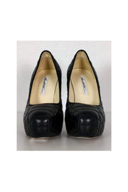 Current Boutique-Brian Atwood - Black Leather Quilted Pumps Sz 9