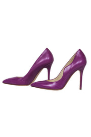 Current Boutique-Brian Atwood - Purple Leather Pointed Toe Pumps Sz 7