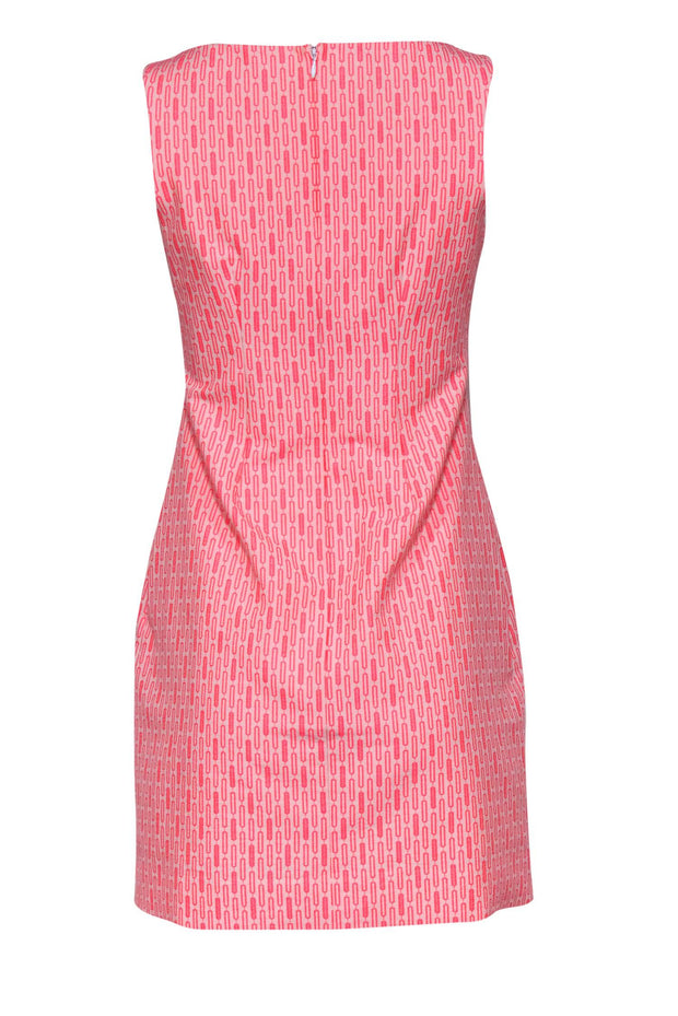 Current Boutique-Britt Ryan - White & Pink Graphic Printed Sheath Dress Sz 2