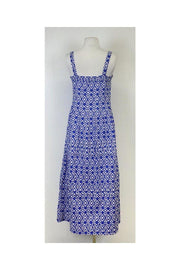 Current Boutique-Brooks Brothers - Blue & White Printed Cotton Maxi Dress Sz 2