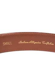 Current Boutique-Brown Italian Alligator Leather Belt Sz S