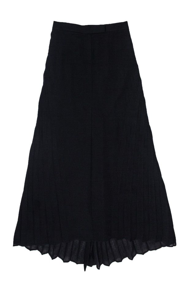 Current Boutique-Brunello Cucinelli - Black Maxi Skirt w/ Pleating Sz 6