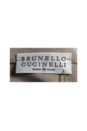 Current Boutique-Brunello Cucinelli - Tan Jewel Embellished Dress Sz S