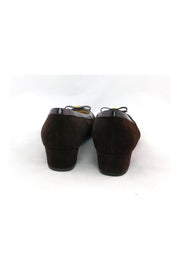 Current Boutique-Bruno Magli - Brown Suede Heels w/ Bow Sz 8.5