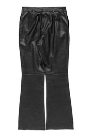 Current Boutique-Burberry - Black Leather Bootcut Pants Sz 8