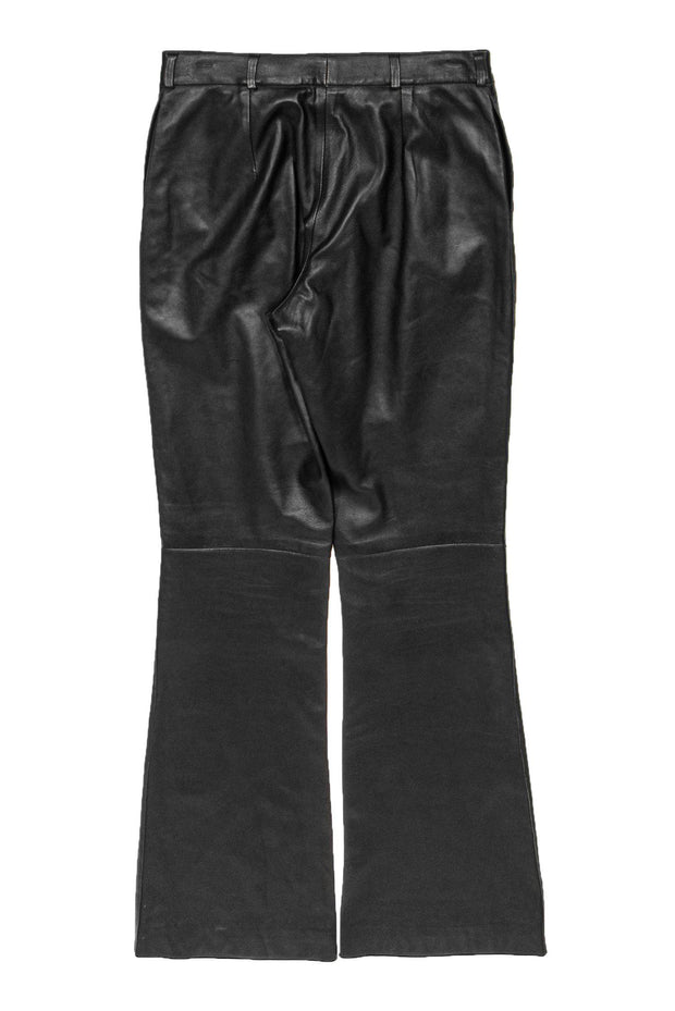 Current Boutique-Burberry - Black Leather Bootcut Pants Sz 8
