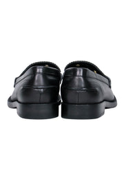 Current Boutique-Burberry - Black Leather Loafers w/ Grommet Design Sz 9