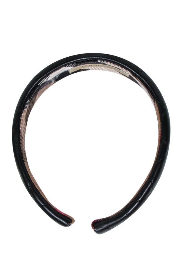 Current Boutique-Burberry - Black Quilted Leather Headband