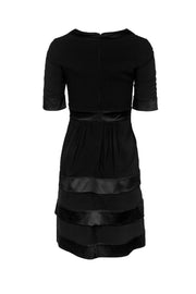 Current Boutique-Burberry - Black Short Sleeved Dress w/ Tiered Skirt Sz 2