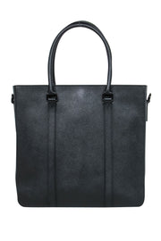 Current Boutique-Burberry - Black Textured Leather Convertible Satchel