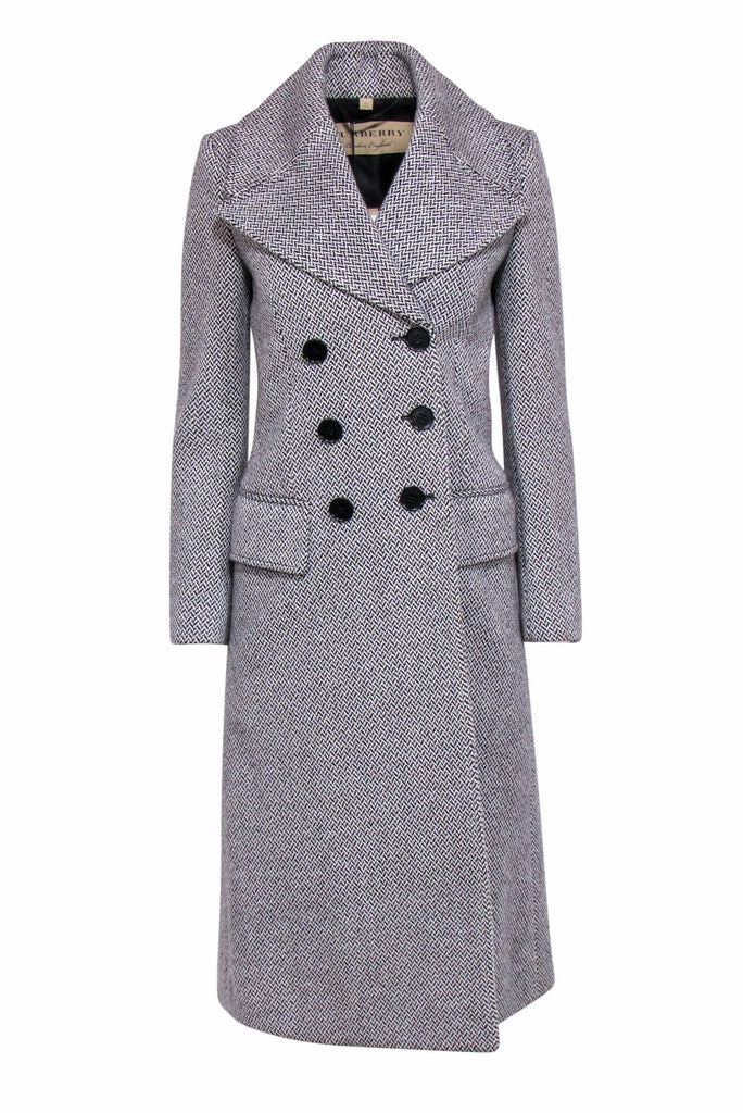 Wool Blend Double Breasted Tailored Coat