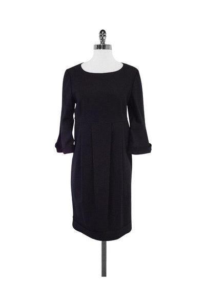 Current Boutique-Burberry - Black Wool 3/4 Sleeve Dress Sz 8