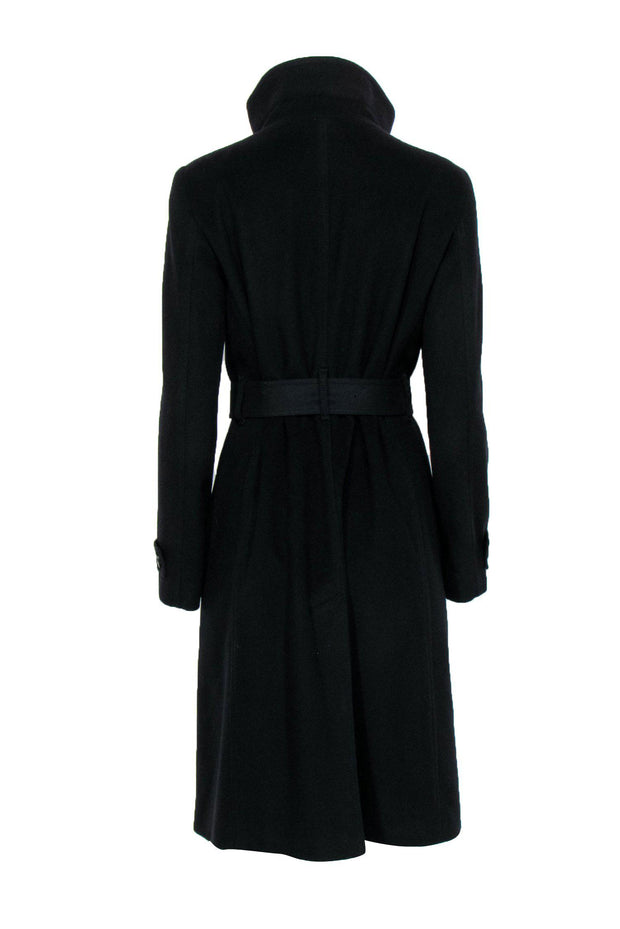 Current Boutique-Burberry - Black Wool Blend Longline Coat Sz 8