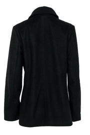 Current Boutique-Burberry - Black Wool Pointed Collar Peacoat Sz M