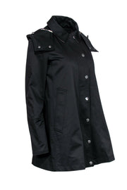Current Boutique-Burberry Brit - Black Hooded Zip-Up Jacket w/ Removable Lining Sz 6