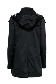 Current Boutique-Burberry Brit - Black Hooded Zip-Up Jacket w/ Removable Lining Sz 6