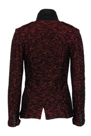 Current Boutique-Burberry Brit - Black & Red Marbled Tweed Blazer Sz 4