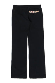 Current Boutique-Burberry Brit - Black Wide Leg Drawstring Sweatpants Sz S