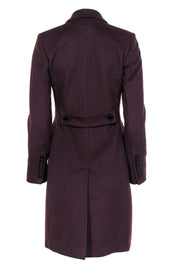 Current Boutique-Burberry - Burgundy Longline Wool Blend Coat Sz 4