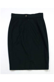 Current Boutique-Burberry - Forest Green Wool Blend Skirt Sz 6