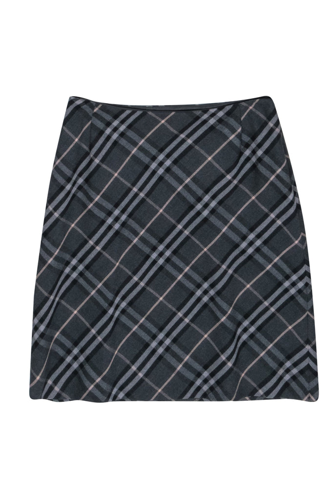 Burberry wool skirt clearance grey