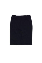 Current Boutique-Burberry London - Black Wool Pinstripe Skirt Sz 8