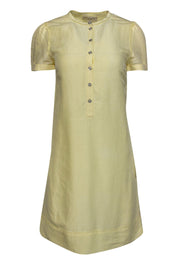 Current Boutique-Burberry London - Yellow Linen & Silk Shift Dress Sz 6