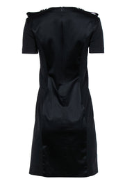 Current Boutique-Burberry - Navy & Black Paneled Short Sleeve Sheath Dress Sz 6