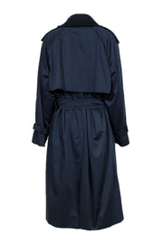 Current Boutique-Burberry - Navy Longline Double Breasted Trench Coat w/ Removable Lining Sz 10