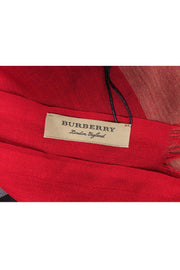 Current Boutique-Burberry - Red Plaid Scarf