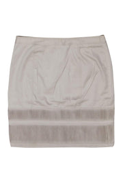 Current Boutique-Burberry - Tan Cotton Miniskirt w/ Ribbed Hem Sz 2