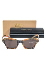 Current Boutique-Burberry - Tan Tartan Print Square Sunglasses
