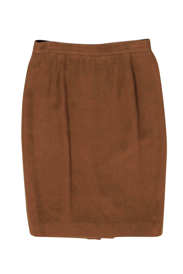 Current Boutique-Burberry - Vintage Brown Wool Pencil Skirt Sz 6