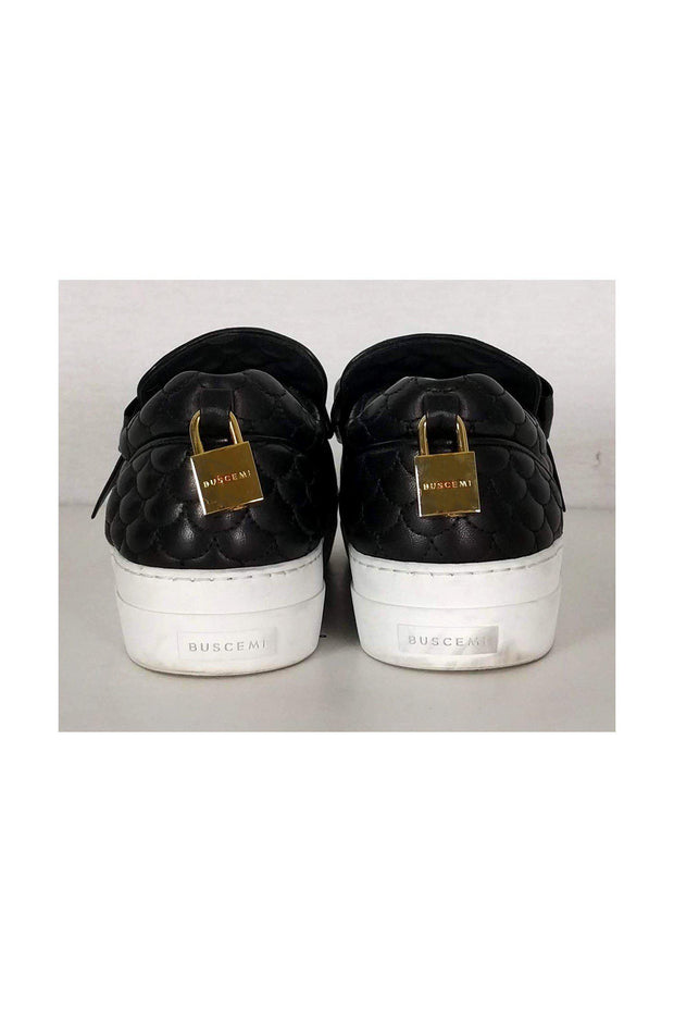 Current Boutique-Buscemi - Black Quilted Bow Skate Sneakers Sz 9