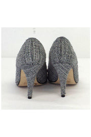 Current Boutique-Butter - Grayson Tweed Embellished Peep Toe Pumps Sz 6.5