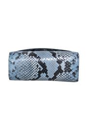Current Boutique-By Far - Blue Snakeskin Mini Convertible Flap Crossbody