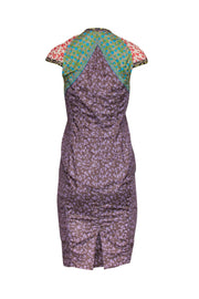 Current Boutique-Byron Lars - Multicolored Cap Sleeve Sheath Dress w/ Cutouts Sz 4