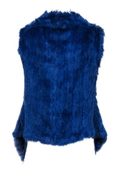 Current Boutique-CF Charm Furs - Blue Rabbit Open Front Vest Sz M